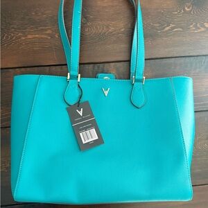 NWT Peacock Blue Vanessa Williams Lush large tote bag